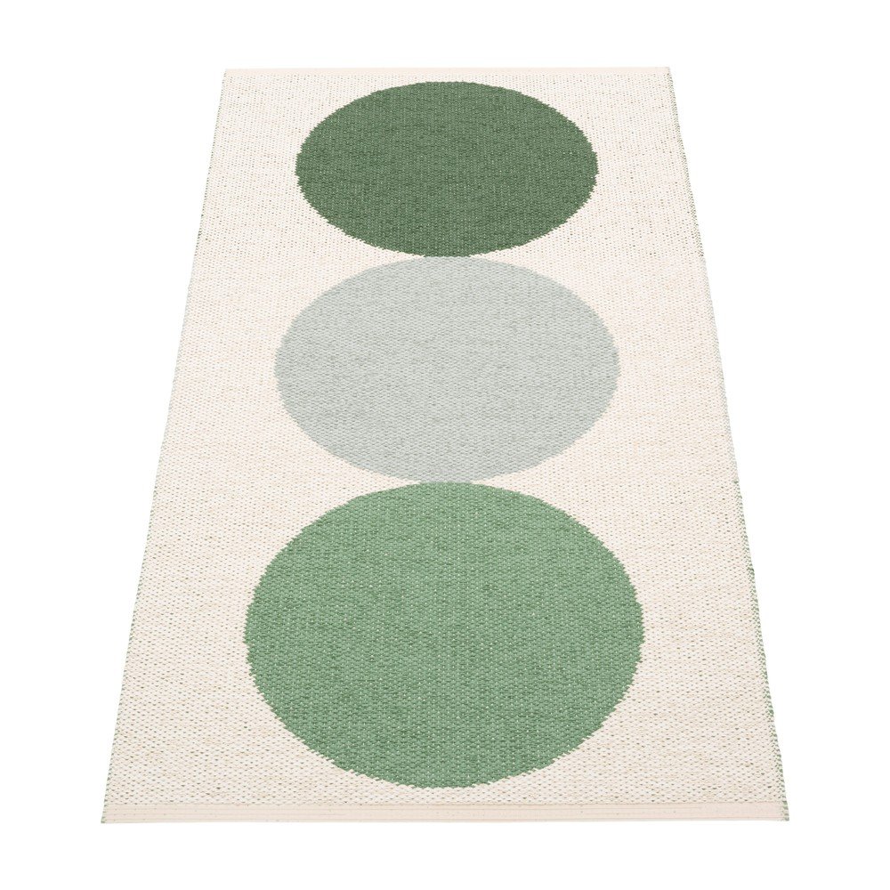 Zöld-krémszínű kültéri-beltéri szőnyeg 70x140 cm Otto Herb – Pappelina