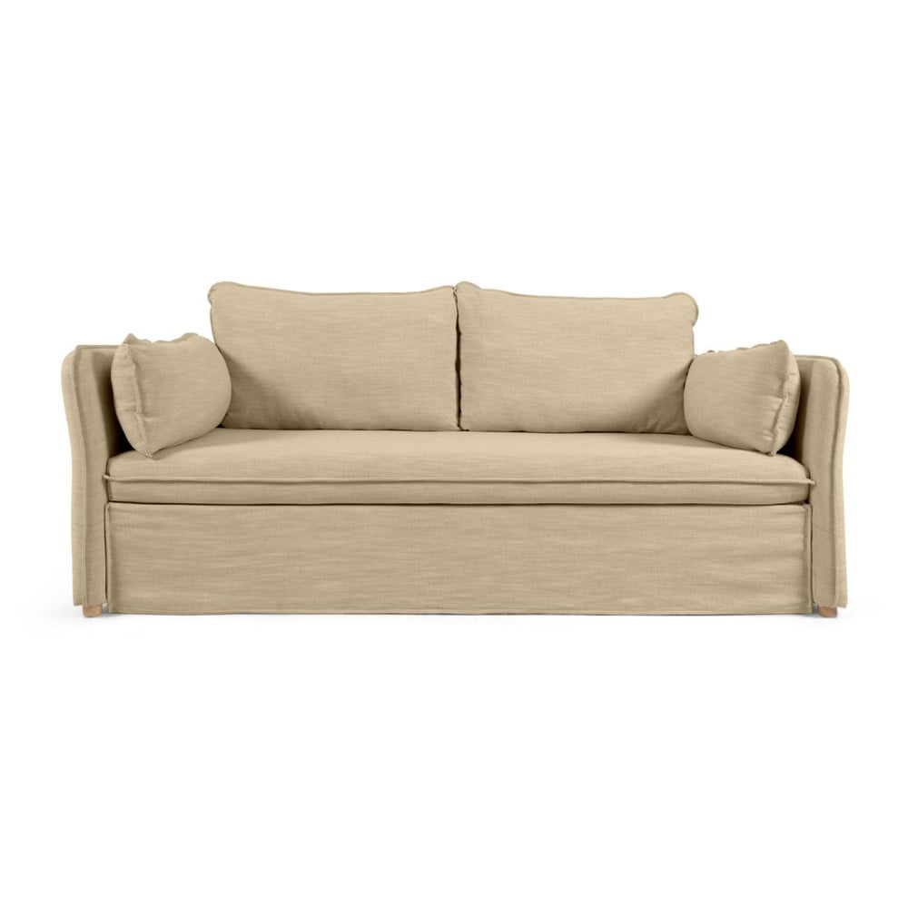 Bézs kinyitható kanapé 210 cm Tanit – Kave Home