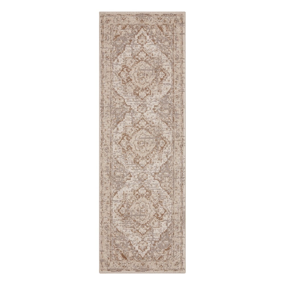 Bézs-krémszínű futószőnyeg 80x200 cm Terrain Designer Sand – Hanse Home