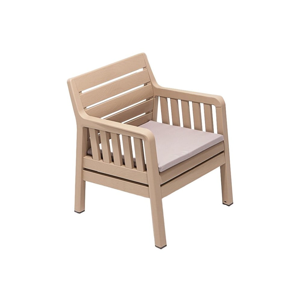 Bézs műanyag kerti fotel Lara – Floriane Garden