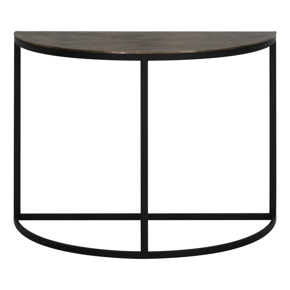 Bronzszínű fém konzolasztal 42x100 cm Peto – Light & Living