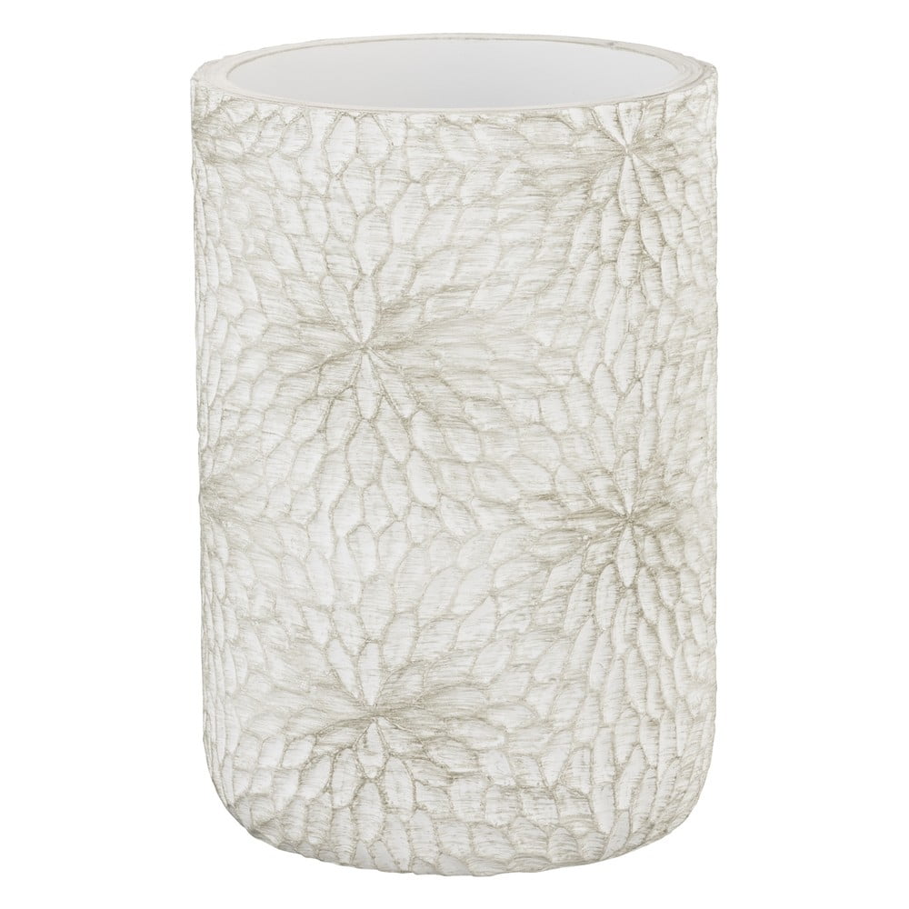 Fehér-aranyszínű poligyanta fogkefetartó pohár Montalfano – Wenko