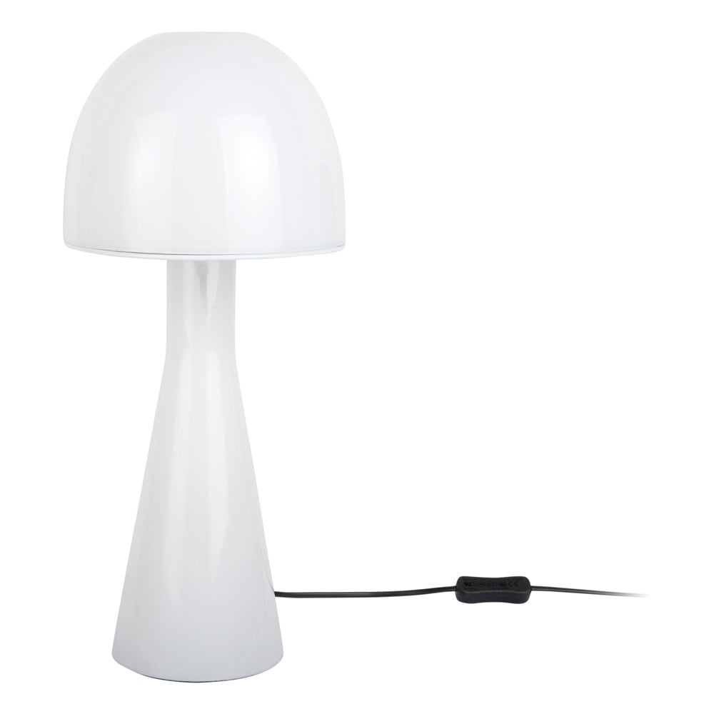 Fehér asztali lámpa üveg búrával (magasság 45 cm) Bombin – Leitmotiv