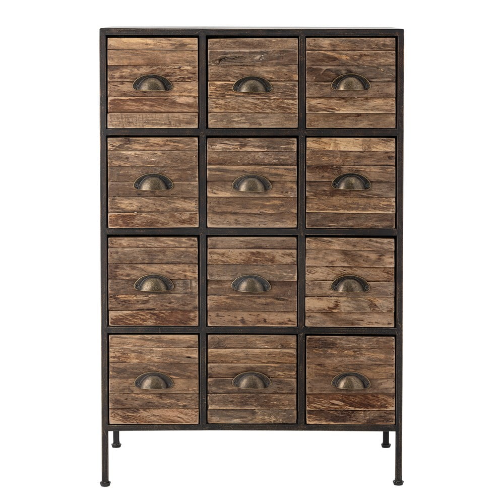 Fekete-barna fém komód 60