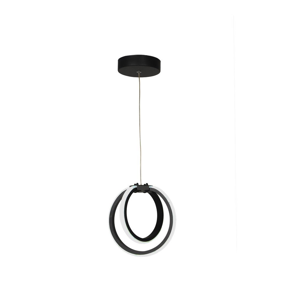 Fekete fém LED függőlámpa ø 25 cm Sezen – Squid Lighting