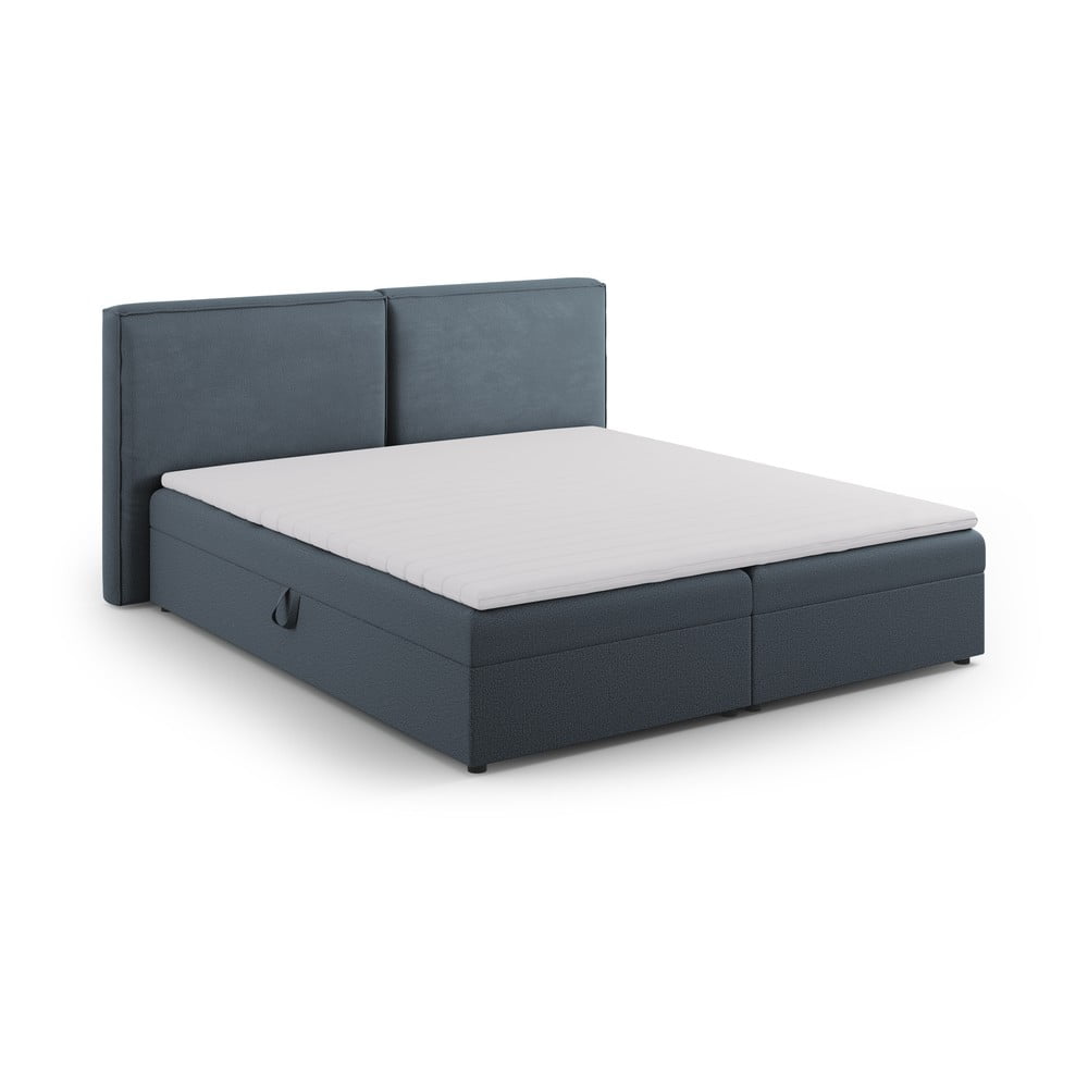 Kék ágyneműtartós boxspring ágy 180x200 cm Arendal – Cosmopolitan Design