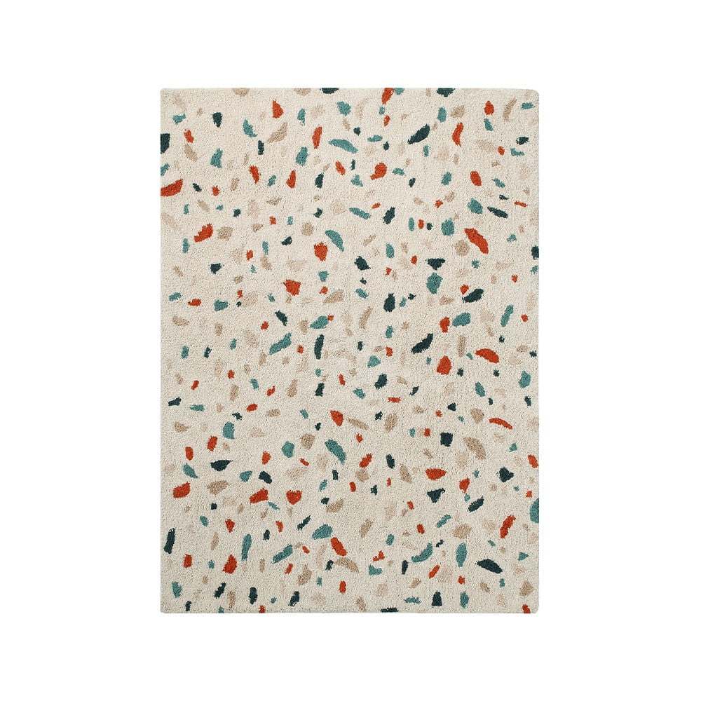 Krémszínű mosható kézi szövésű pamut szőnyeg 140x200 cm Terrazzo Marble – Lorena Canals
