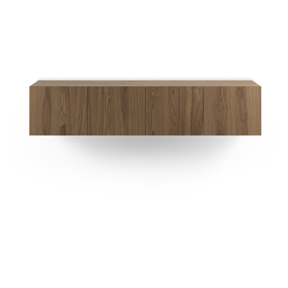 Natúr színű TV-állvány tölgyfa dekorral 180x38x35 cm Daroca – Marckeric