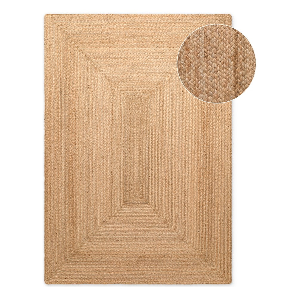 Natúr színű kétoldalas-kézi szövésű juta szőnyeg 200x300 cm Sharmila Natural Brown – Hanse Home