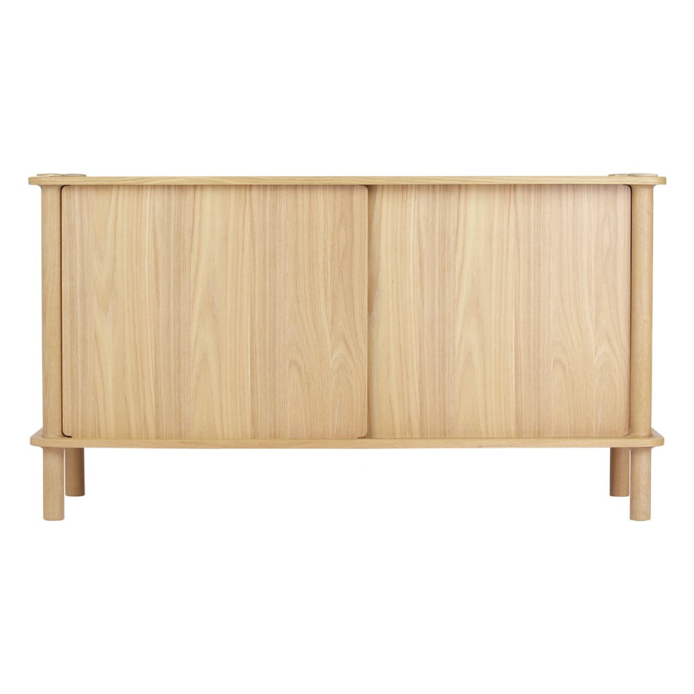 Natúr színű tölgyfa komód tolóajtóval 135x73