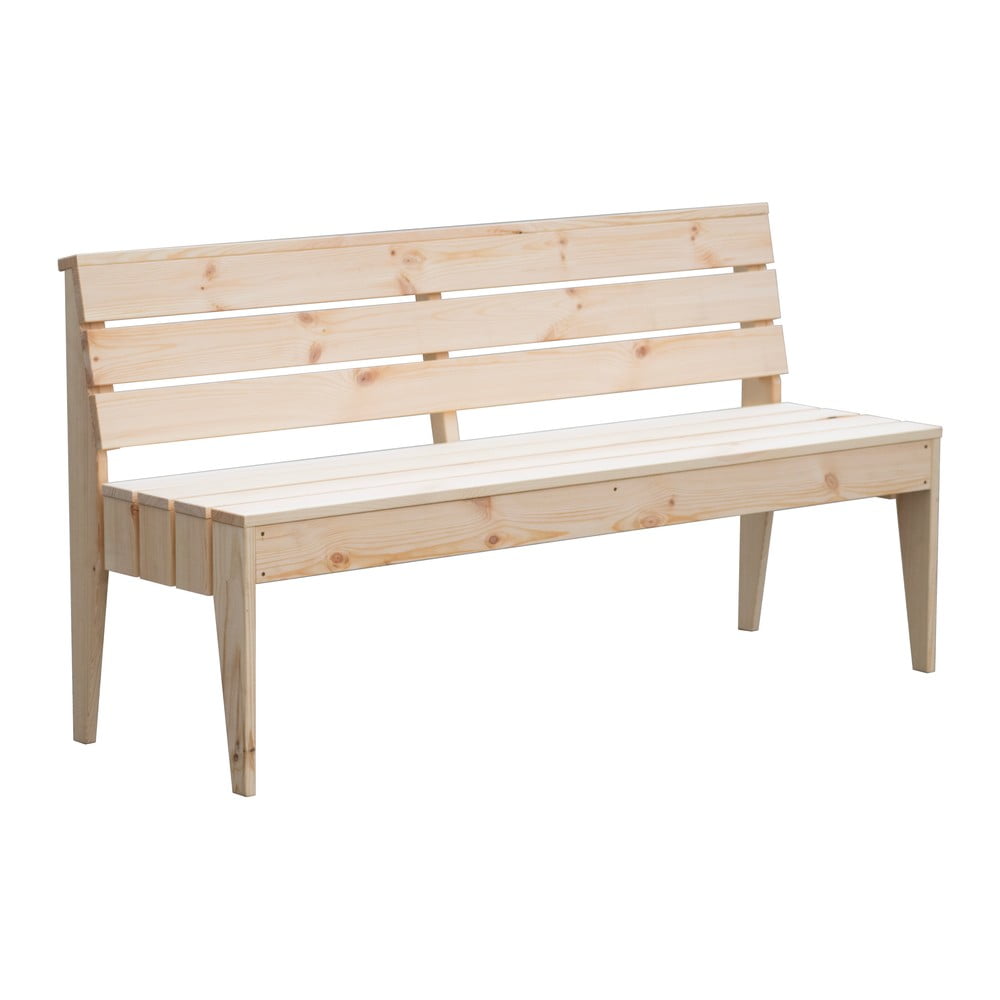 Natúr színű tömörfa kerti pad Pool – Rojaplast