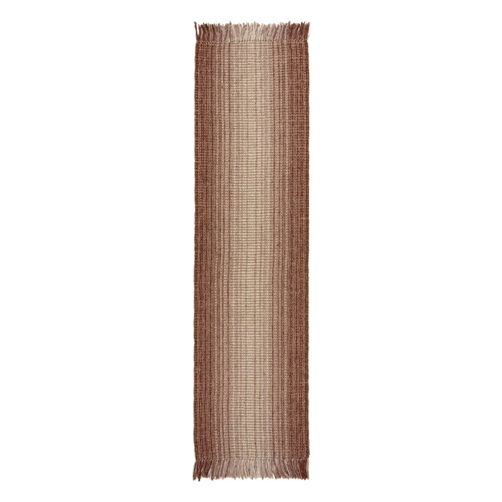 Piros kétoldalas kézi szövésű jutakeverék futószőnyeg 60x230 cm Jute Ombre Red – Flair Rugs