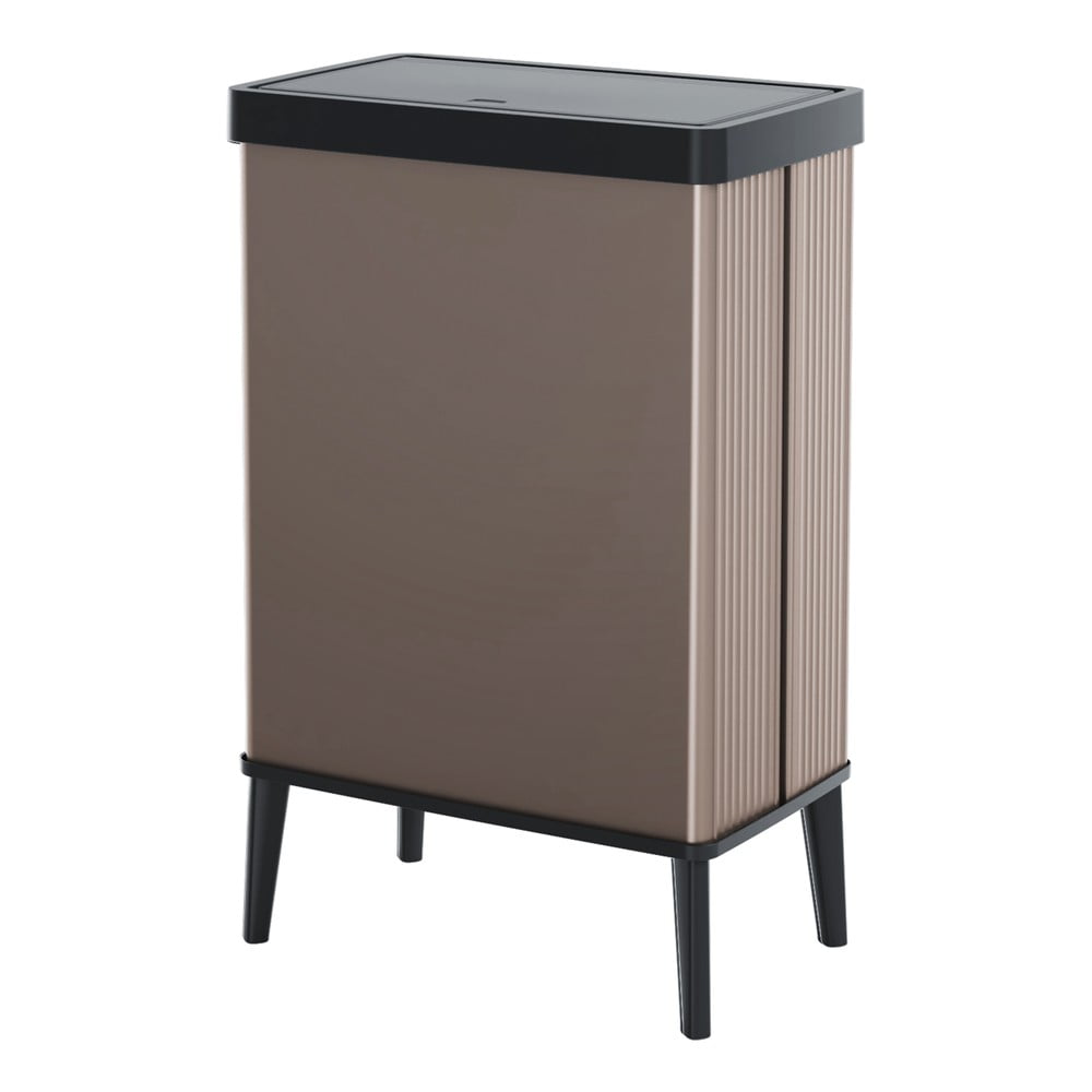 Rózsaszín újrahasznosított műanyag érintésre nyíló szemetes 54 l Verto High – Curver