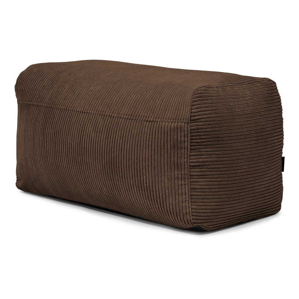 Sötétbarna kordbársony babzsákfotel Plus 100 Lounge – SLOWDOWN