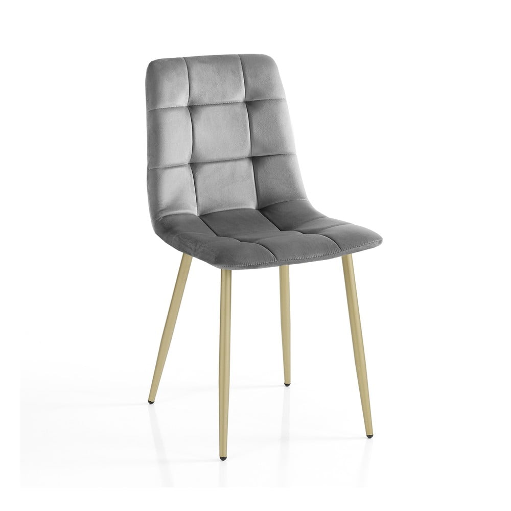 Szürke bársony étkezőszék szett 2 db-os Faffy – Tomasucci