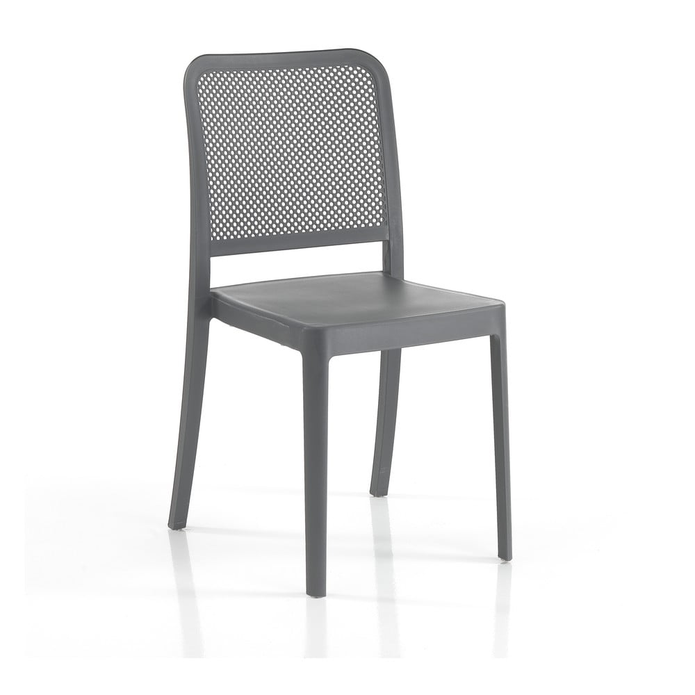 Szürke műanyag étkezőszék szett 2 db-os Sabine – Tomasucci