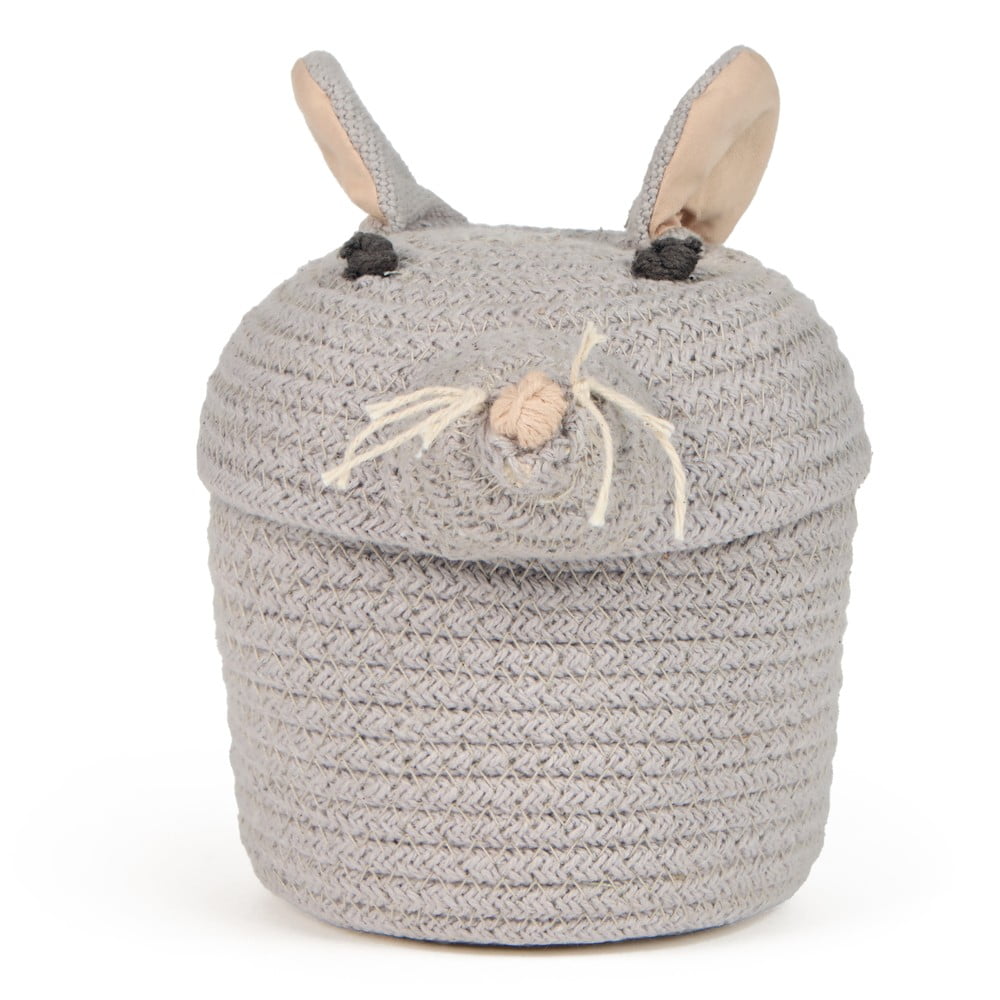 Szürke textil játéktároló kosár ø 15x15 cm Mini Renata the Rat – Lorena Canals