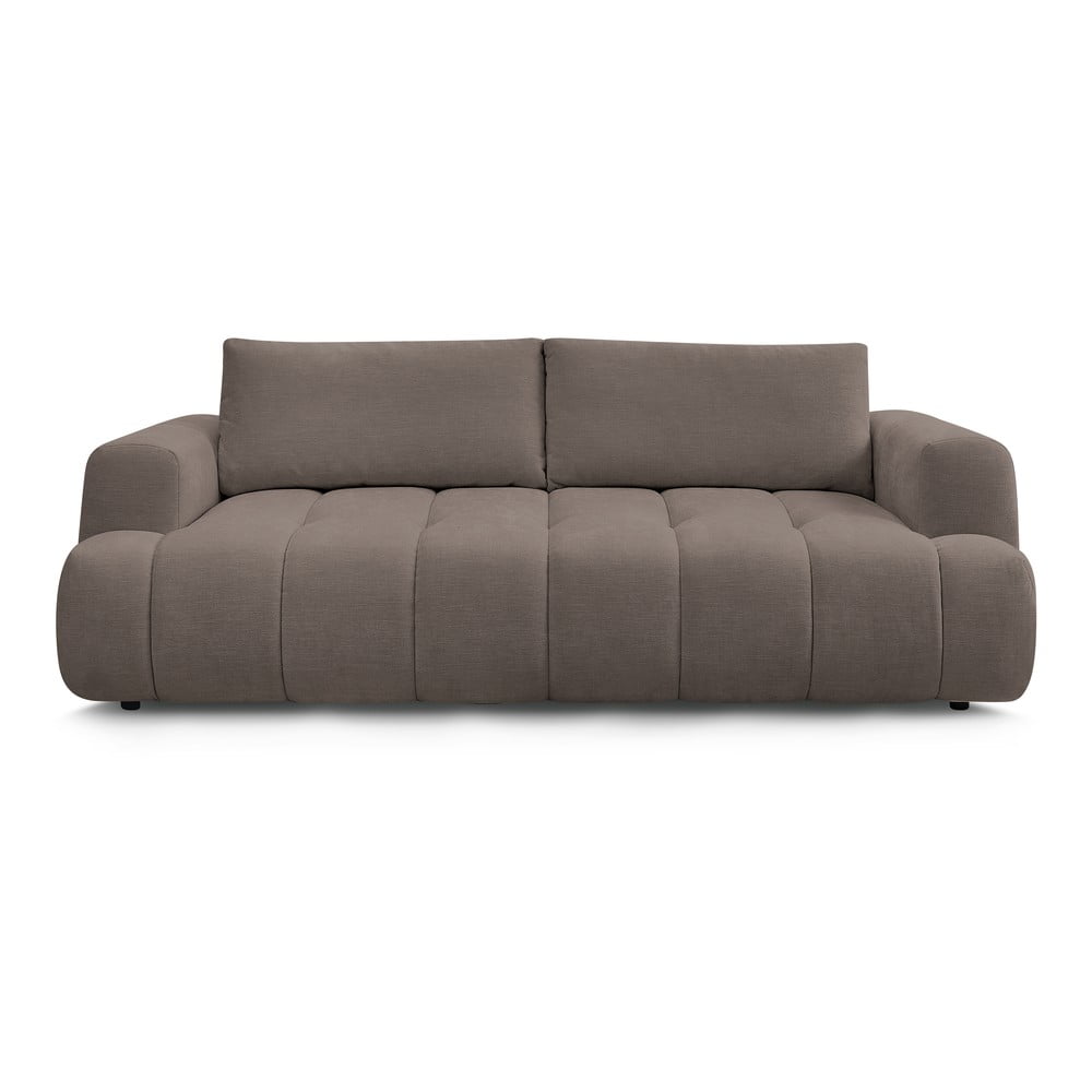 Szürkésbarna kinyitható-tárolóhelyes kanapé 251 cm Fuji – Bobochic Paris