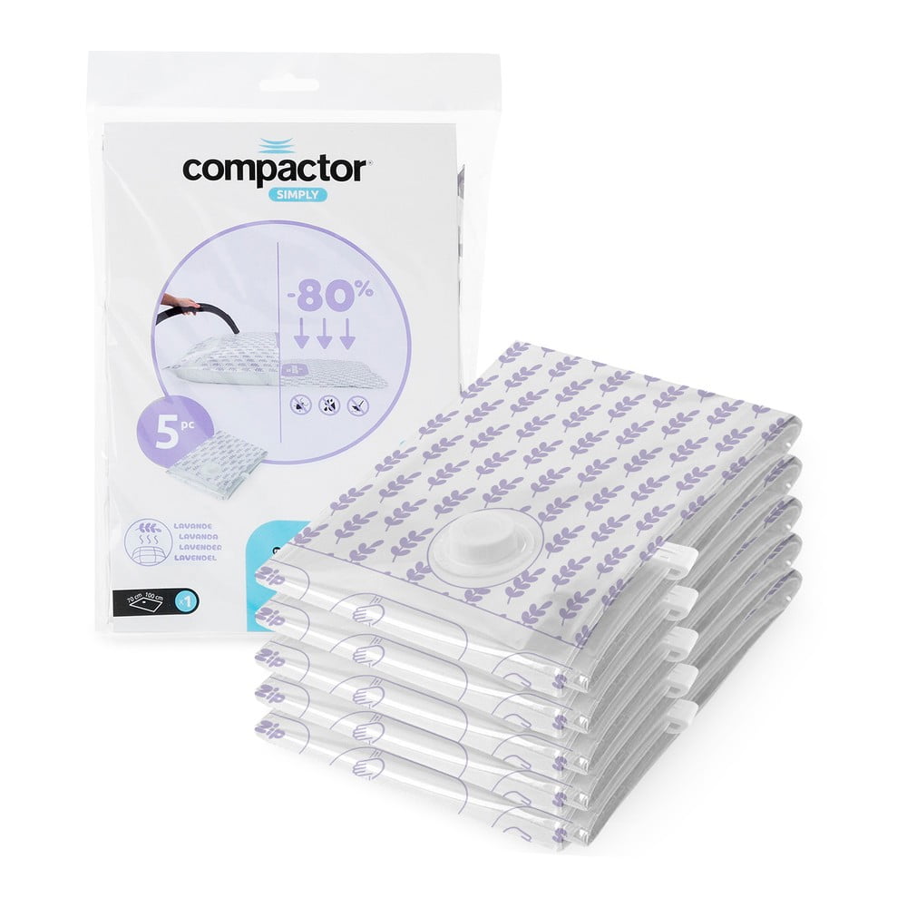Vákuumzsák készlet 5 db-os Compress Lavender – Compactor