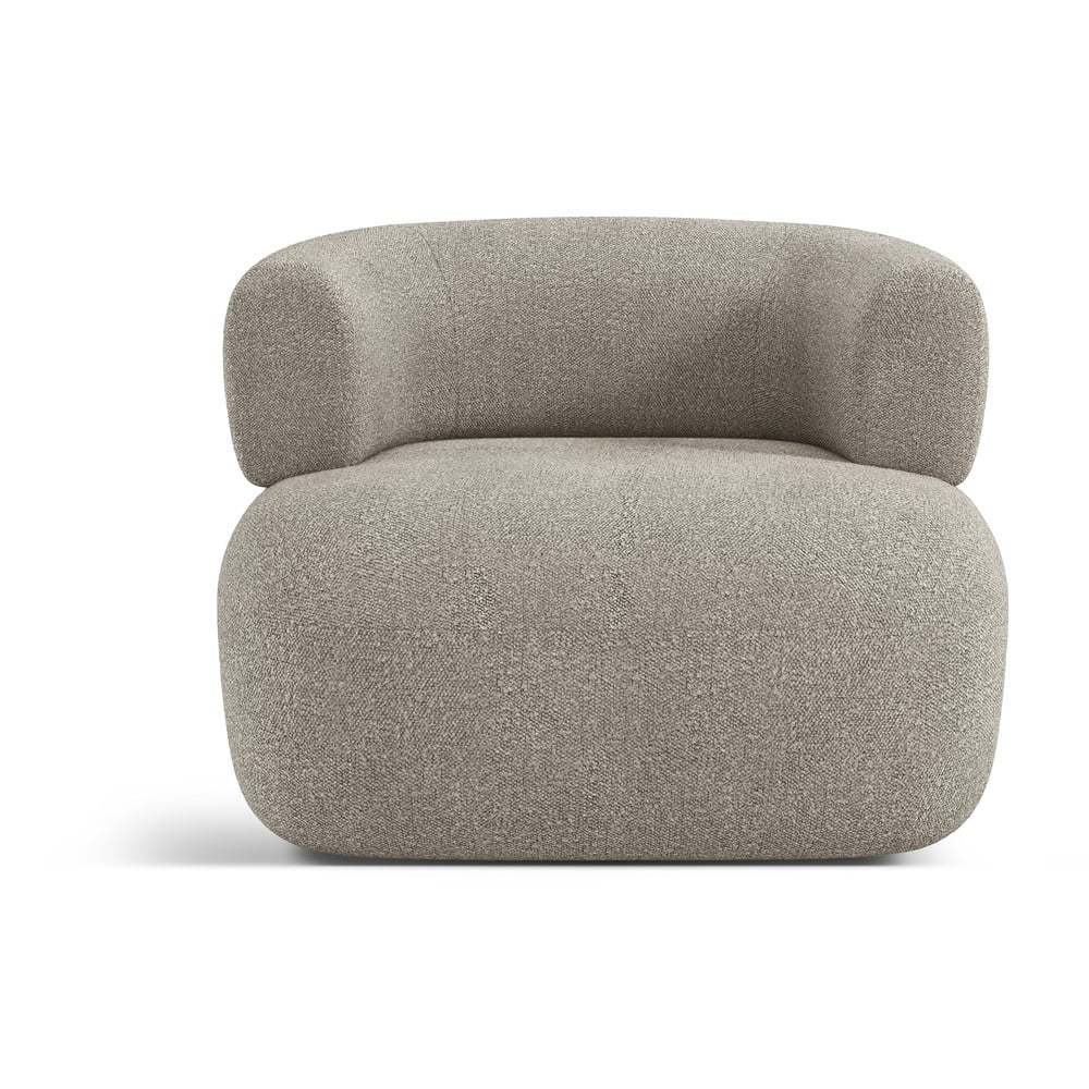 Világosszürke buklé fotel Jenny – Micadoni Home