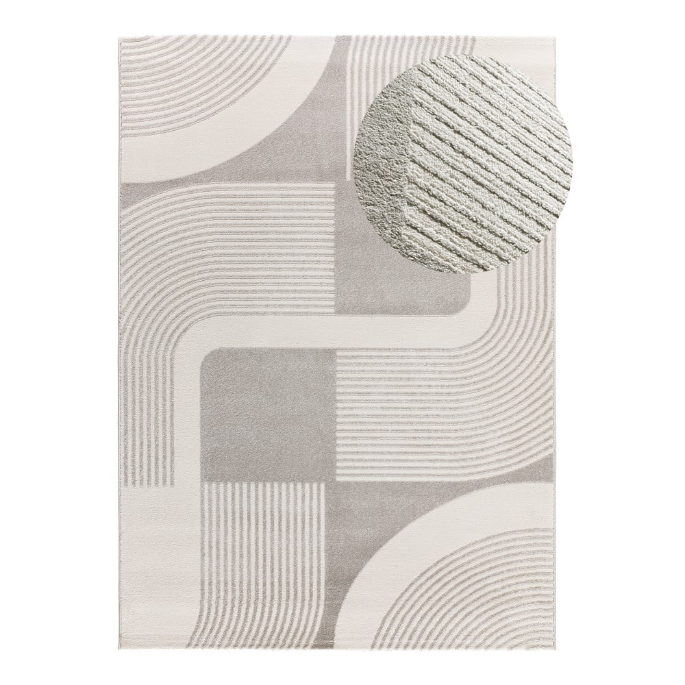 Világosszürke-elefántcsont színű szőnyeg 80x150 cm Flora – Universal