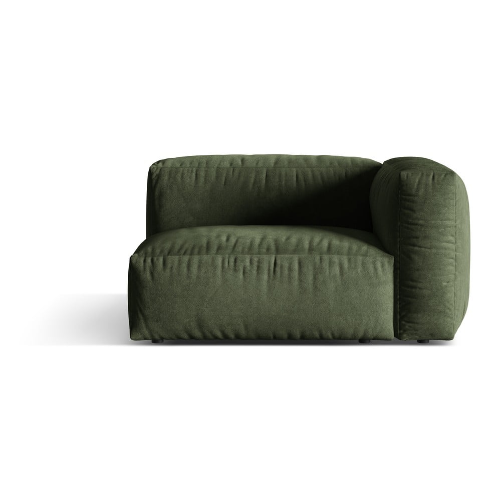 Zöld bársony kanapé modul (jobb oldali) Martina – Micadoni