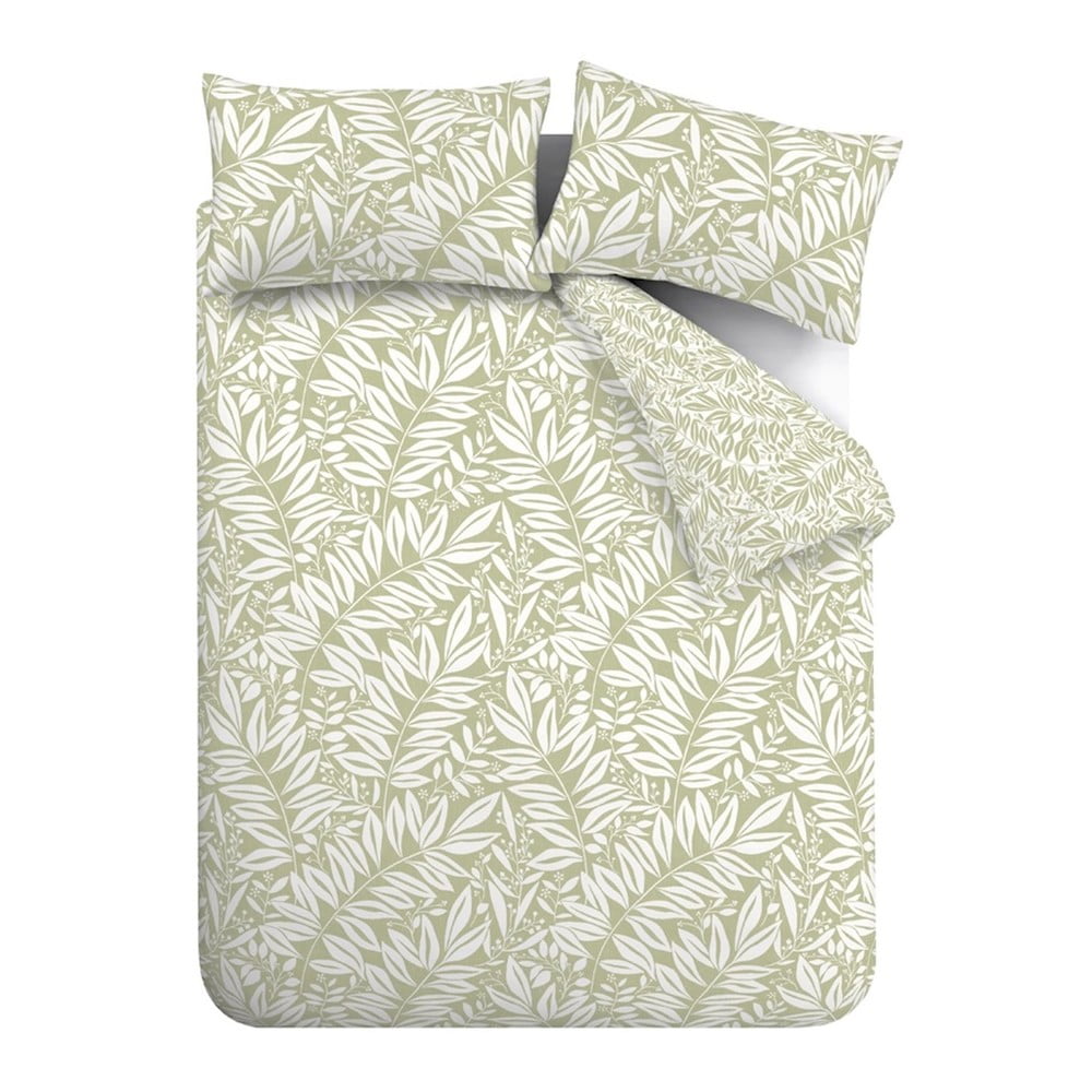 Zöld egyszemélyes ágyneműhuzat 135x200 cm Sorrel Leaves – Catherine Lansfield