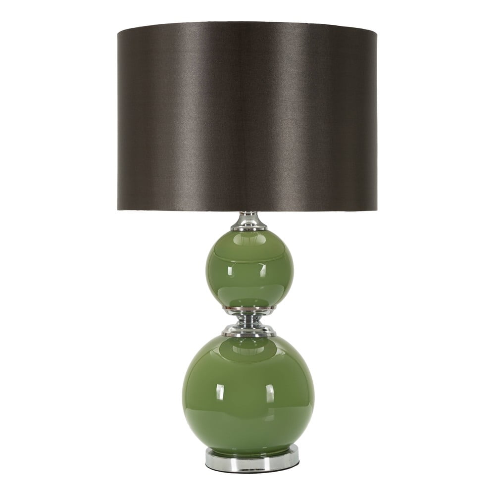 Zöld-szürke asztali lámpa textil búrával (magasság 65 cm) Eva – Mauro Ferretti