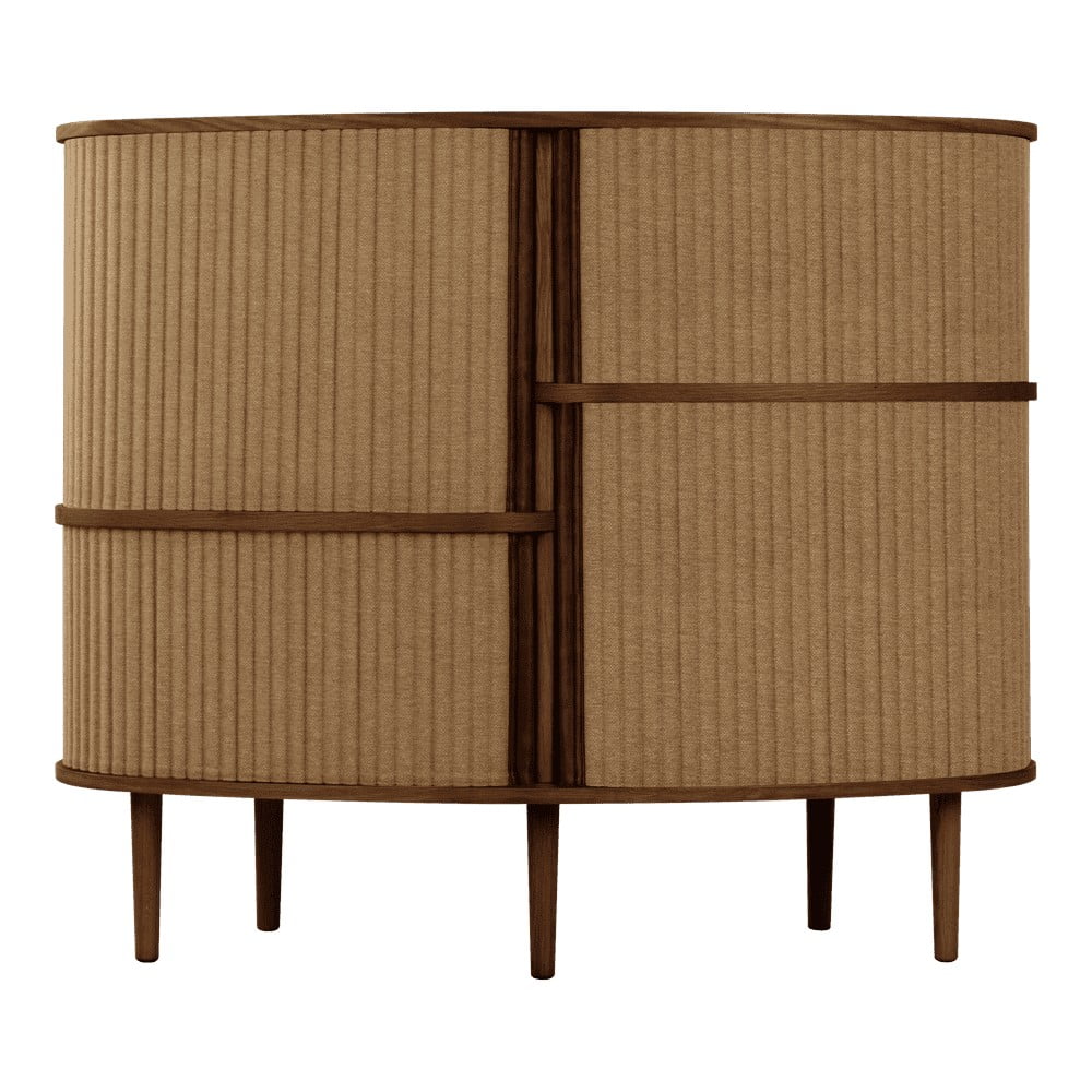 Barna-világosbarna szekrény tolóajtóval