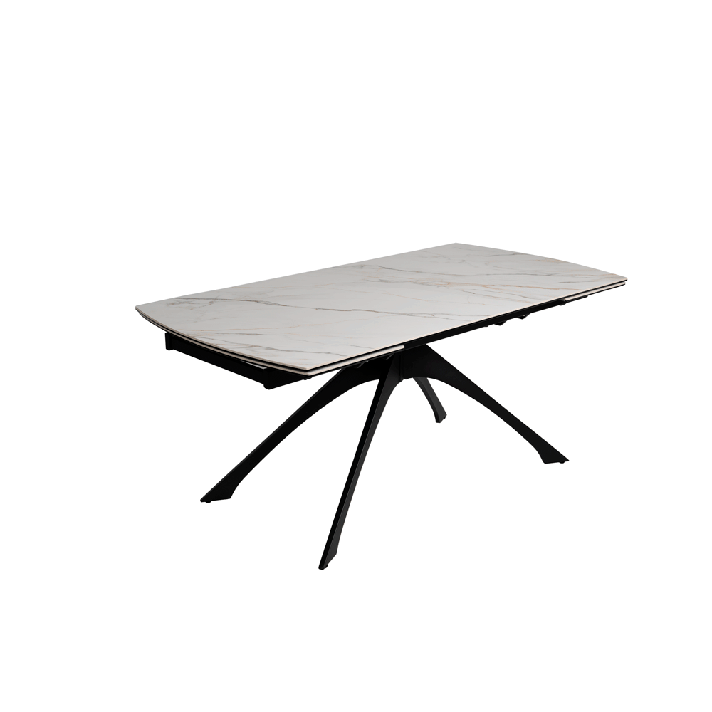 Bővíthető étkezőasztal márvány dekoros asztallappal