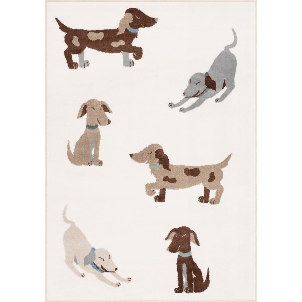 Elefántcsont színű gyerek szőnyeg 80x150 cm Dogsie Pearl – FD