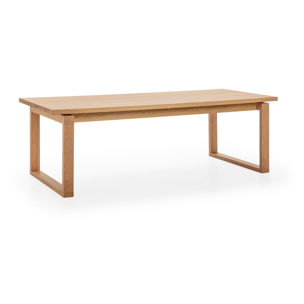 Étkezőasztal tölgyfa dekoros asztallappal 100x220 cm Rina – Marckeric