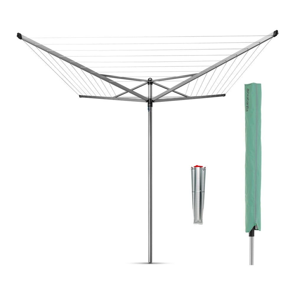Ezüstszínű kerti ruhaszárító 50 m Topspinner – Brabantia
