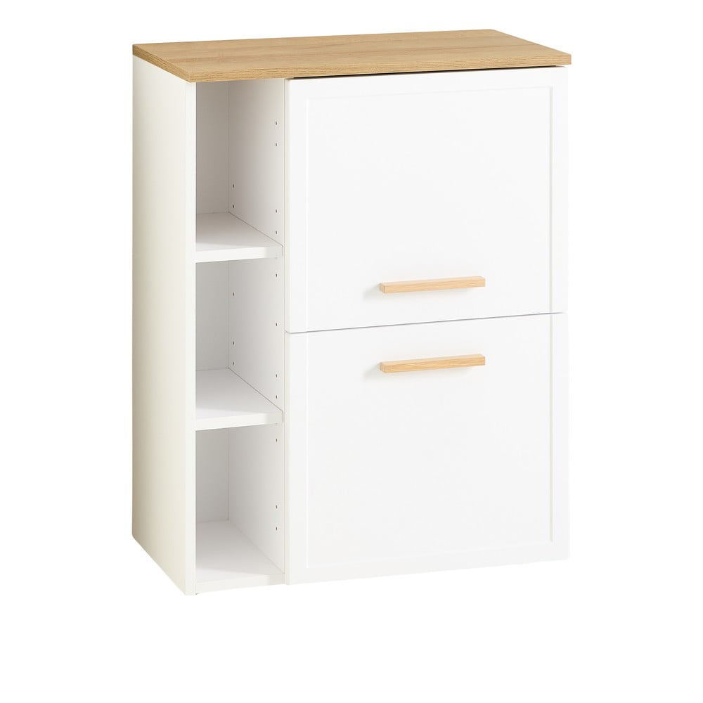 Fehér alacsony-fali fürdőszoba szekrény 77x60 cm Quickset 383 – Pelipal