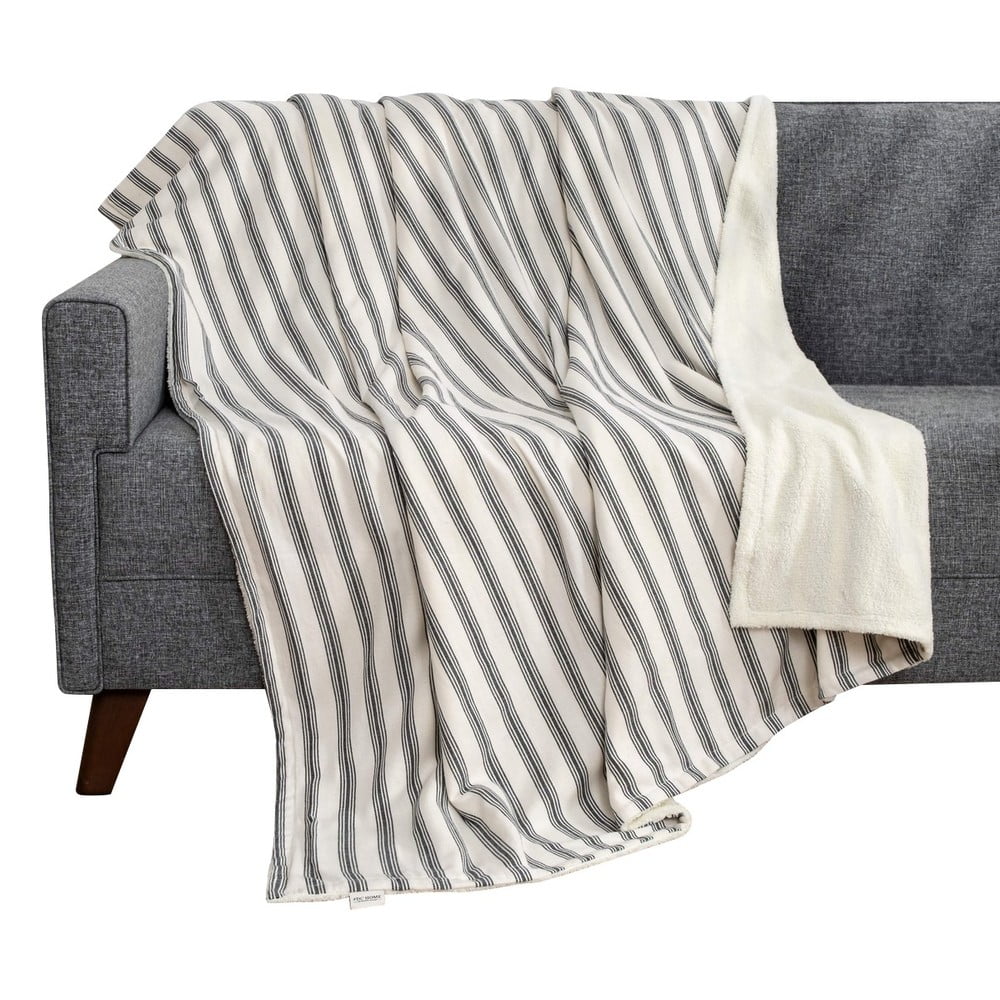 Fehér-antracitszürke takaró 150x190 cm Soren Wellsoft – Mijolnir