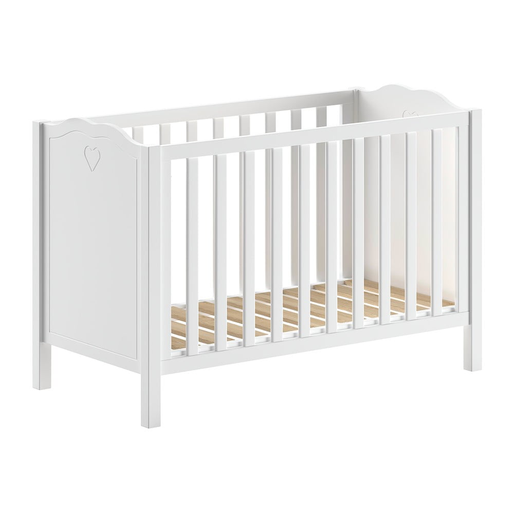 Fehér borovi fenyő babaágy 60x120 cm Amori – Vipack