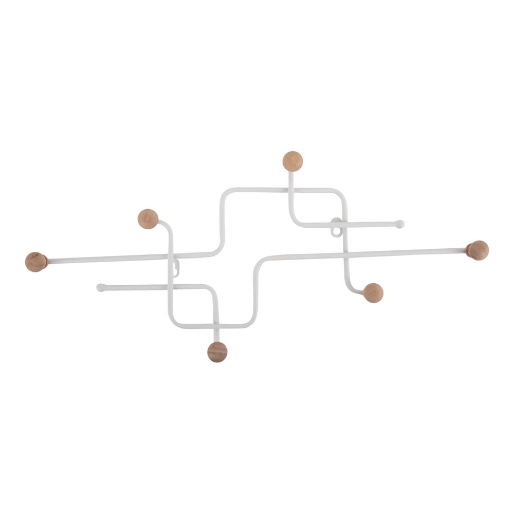 Fehér fém fali fogas 60