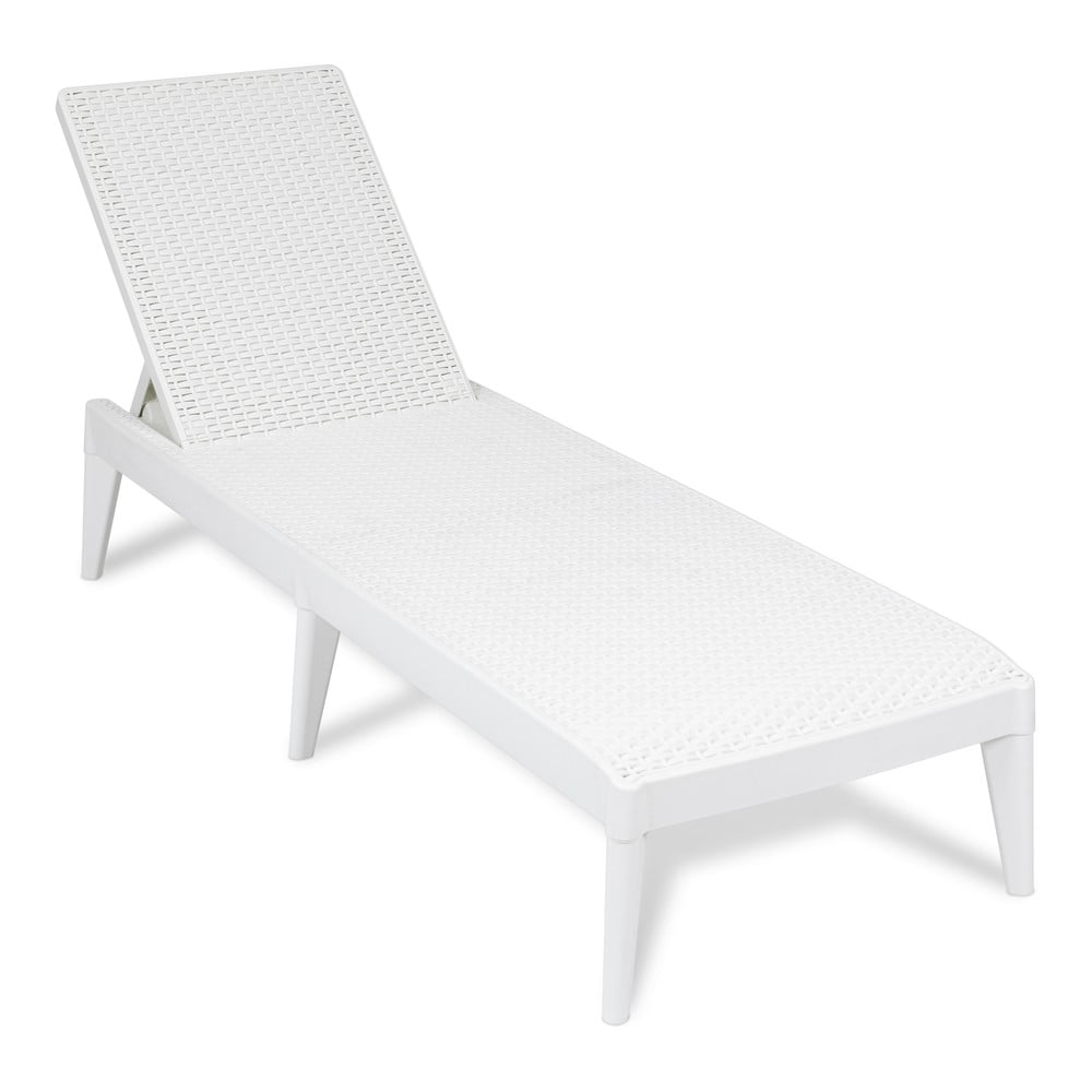 Fehér műrattan kerti napozóágy Numana – Toomax
