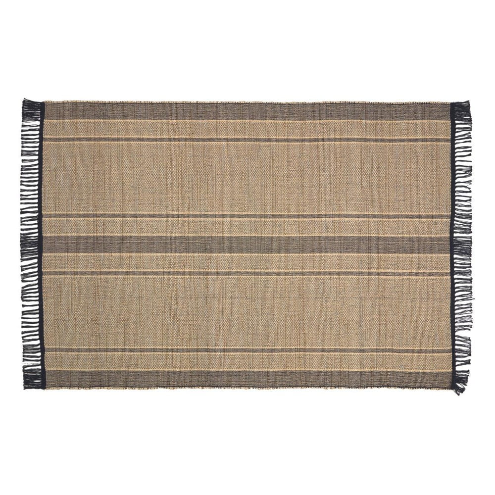 Fekete-natúr színű kétoldalas tengerifű szőnyeg 160x230 cm Brunilda – Kave Home