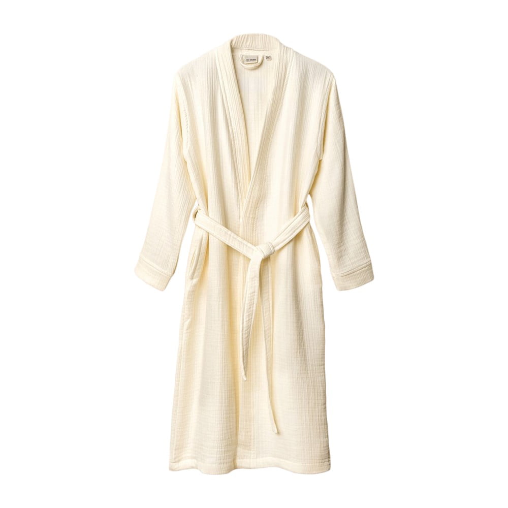 Krémszínű muszlin fürdőköpeny S/M Kimono – Foutastic