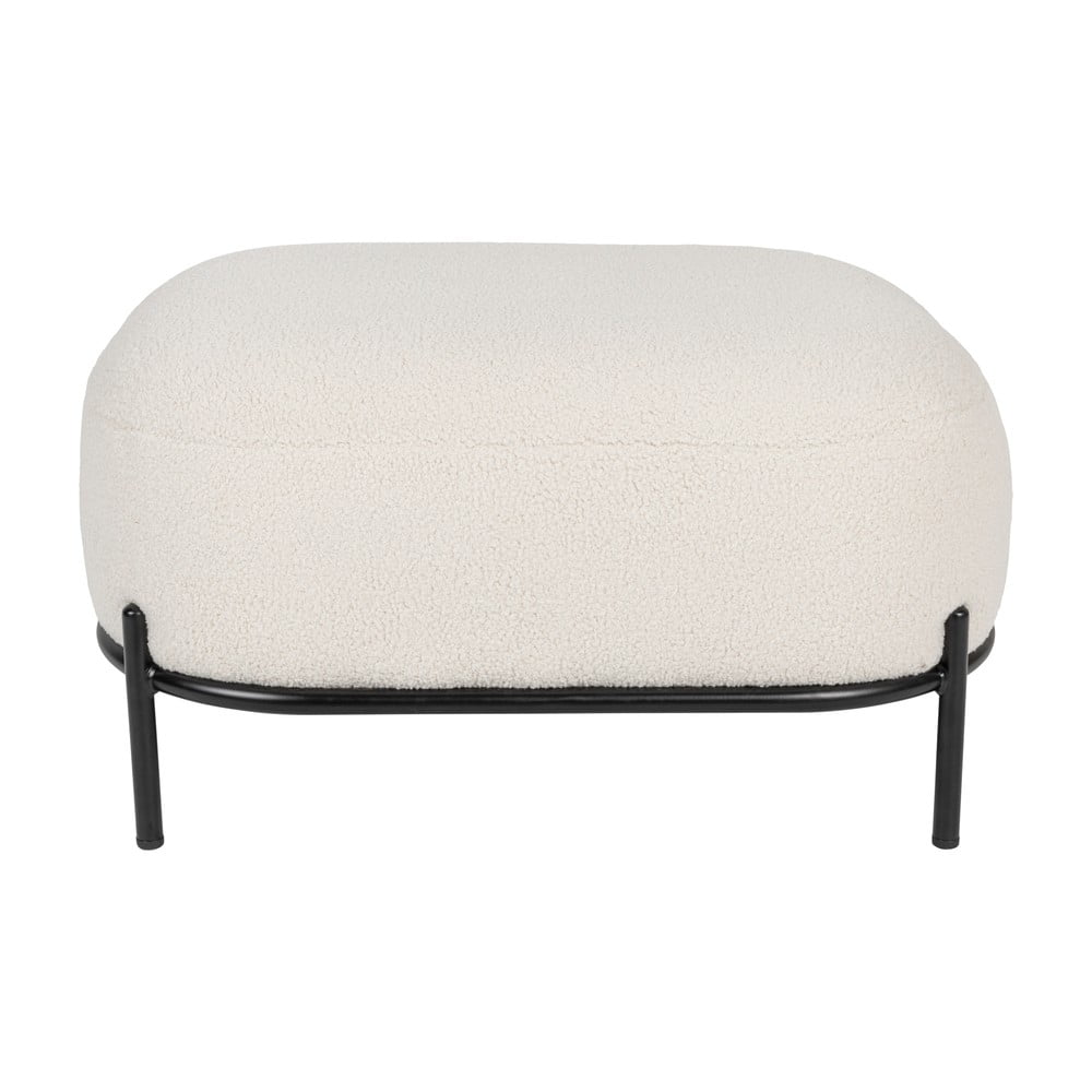 Krémszínű puff Hocker Polly – White Label