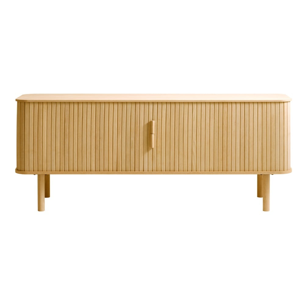 Natúr színű TV-állvány tölgyfa dekorral 160x56 cm Cavo – Unique Furniture