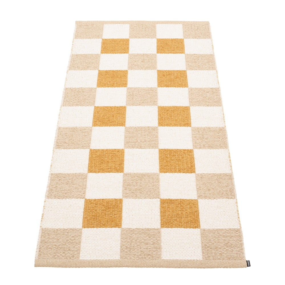 Okkersárga-bézs kültéri-beltéri futószőnyeg 70x160 cm Pix Vanilla Ochre – Pappelina