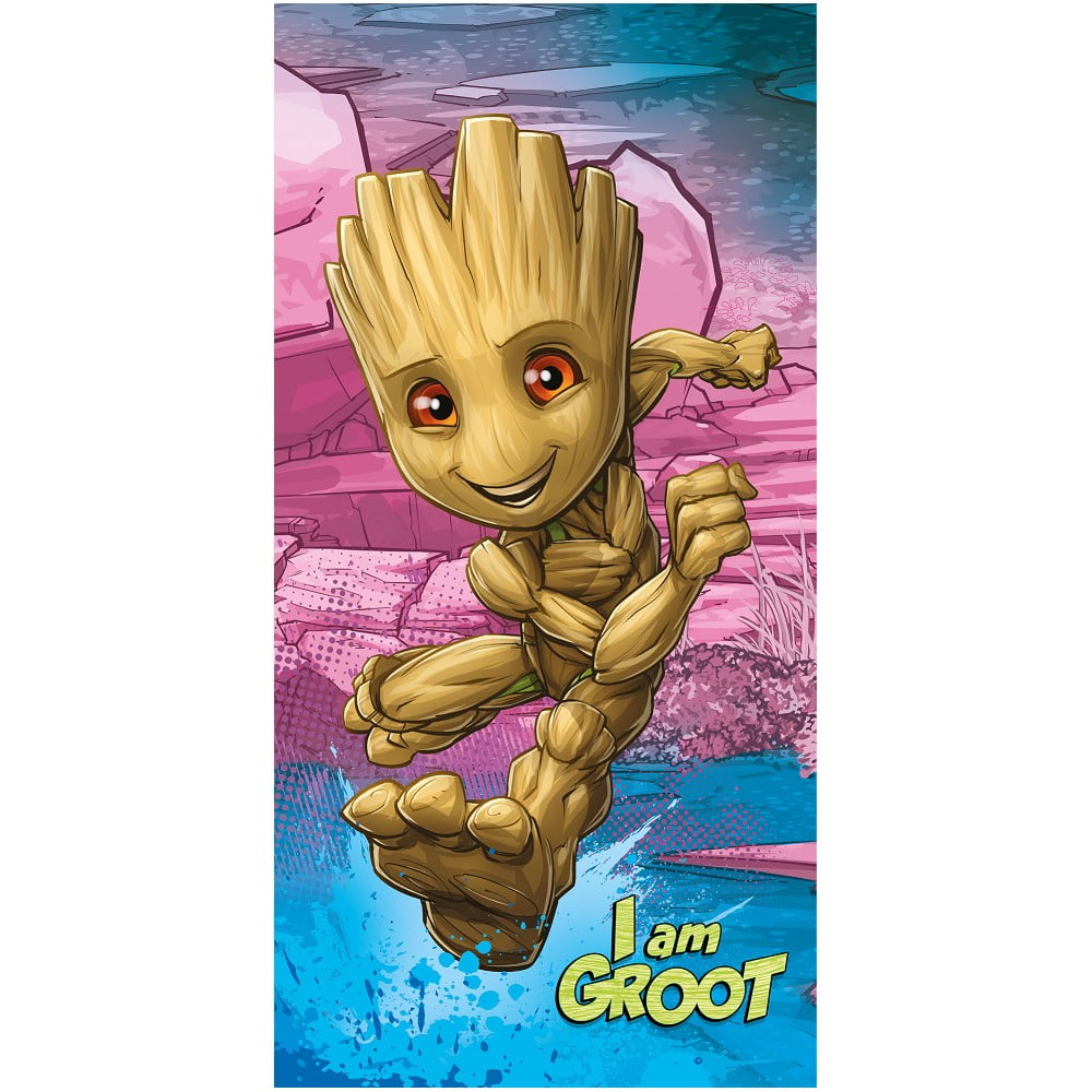 Pamut gyerek fürdőlepedő 70x140 cm Groot "I am groot" – Jerry Fabrics
