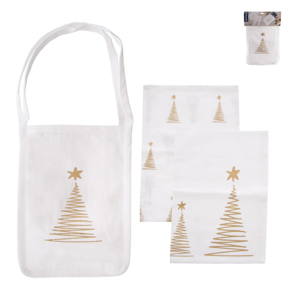 Pamut konyharuha és táska szett karácsonyi mintával 50x70 cm – Orion