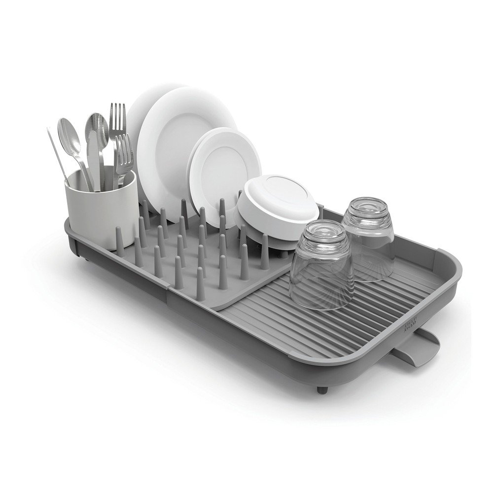 Szürke állítható műanyag edényszárító 34x37 cm Duo – Joseph Joseph