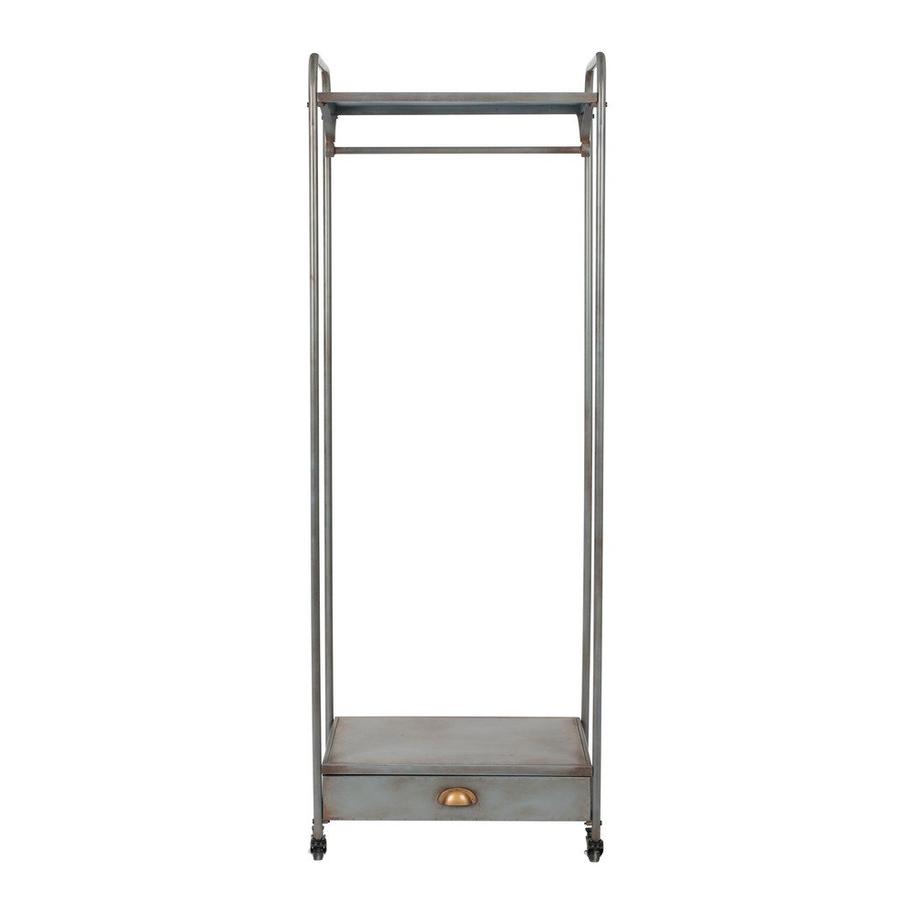 Szürke fém gurulós ruhatartó állvány 61x171x36 cm Bravo – White Label