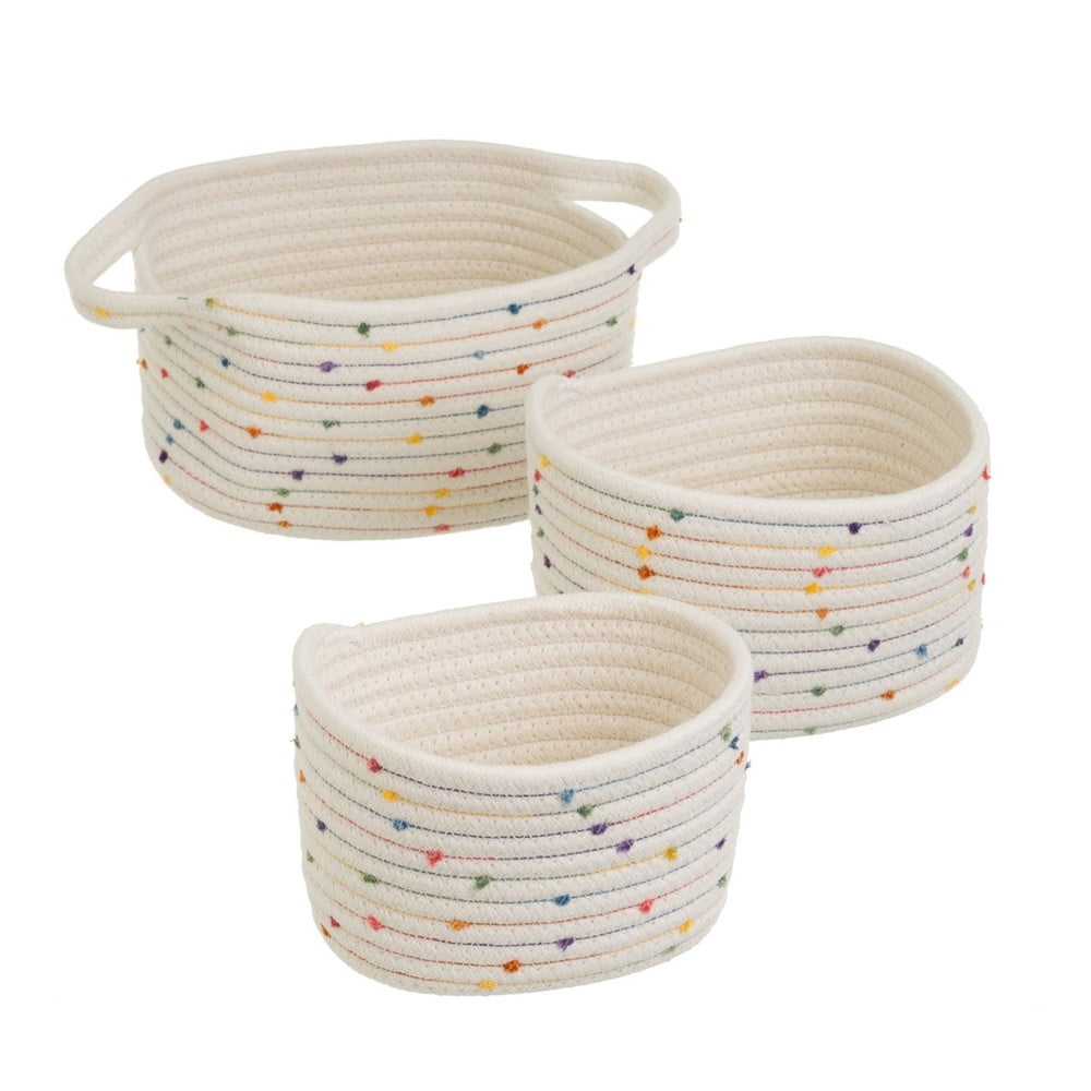 Textil tárolókosár szett 3 db-os 30x18x14 cm – Casa Selección