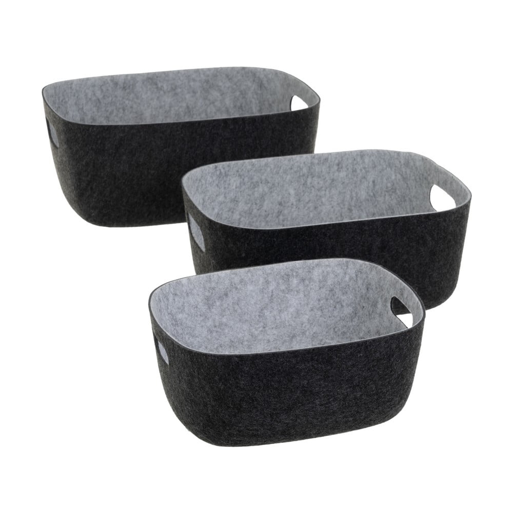 Textil tárolókosár szett 3 db-os 36x28x16 cm – Casa Selección
