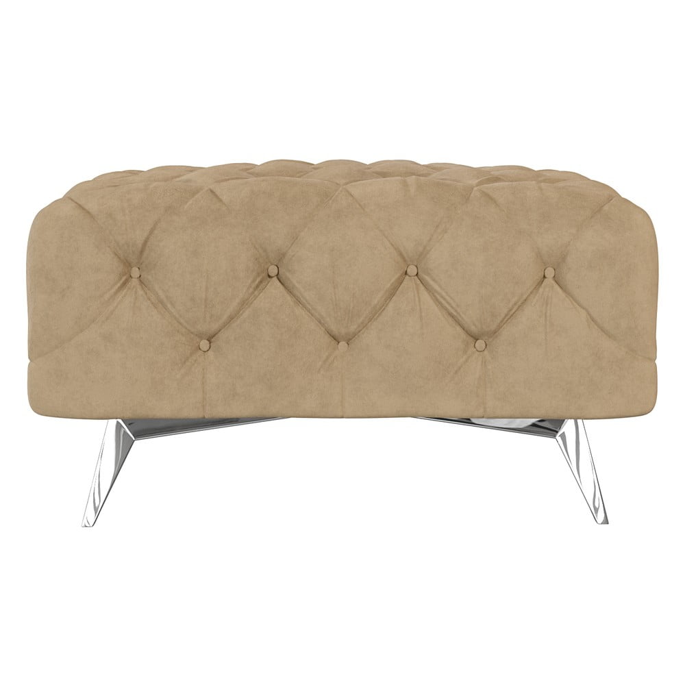 Világosbarna bársony lábtartó Chelsea – Ropez